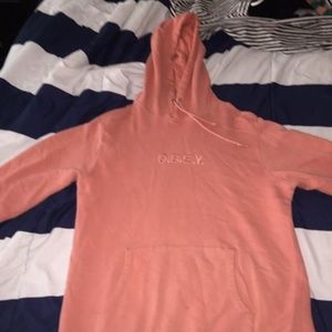 pink hoodie
